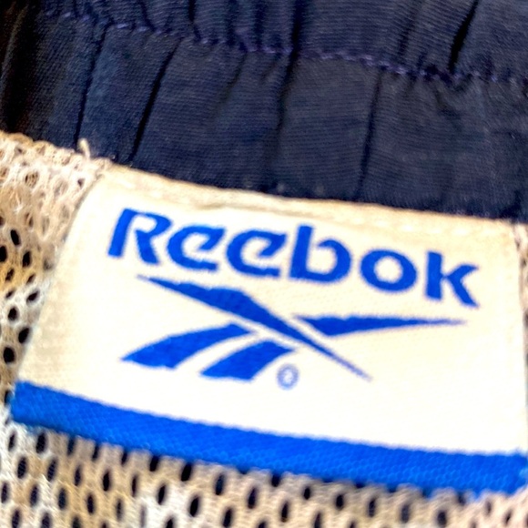 REEBOK MEN’S NAVY BLUE DRAWSTRING SWIM TRUNKS XXL GUC - Picture 2 of 13